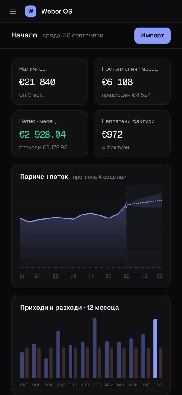 Weber OS на телефон